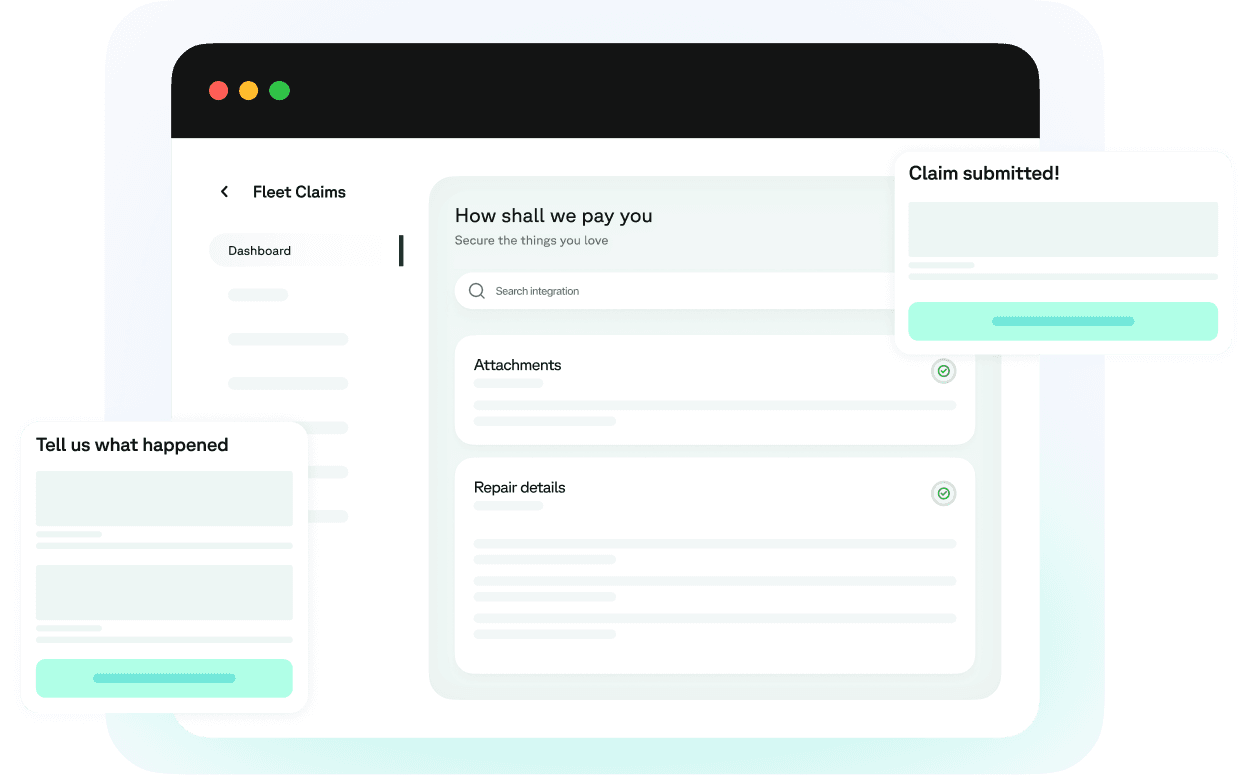 Fleet insurance claim submission dashboard